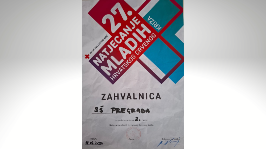 15. Međužupanijsko natjecanje mladih Hrvatskog crvenog križa održalo se u Osnovnoj
školi Hodošan koja je ugostila 18 ekipa.